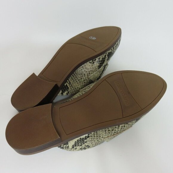 Franco Sarto 9 Malesa Faux Snakeskin Snake Python Slip On Loafer Slide Shoes NEW - Picture 6 of 6
